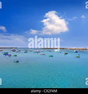 Arrecife Lanzarote Boote Hafen in Kanarische Inseln Stockfoto