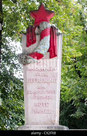 Der Berliner Mauer Region in Staaken, West-Berlin ein russisches Kriegsdenkmal Stockfoto