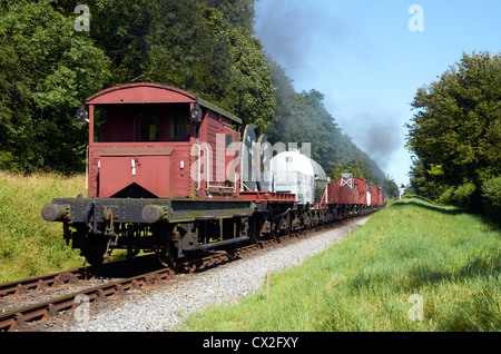 Alten Güterzug altmodischen (Fracht) gemeinsame UK bis in die frühen 1960er Jahre. Stockfoto