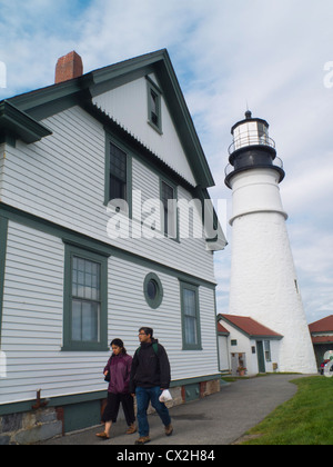 Portland Head Light in Cape Elizabeth, Maine Stockfoto