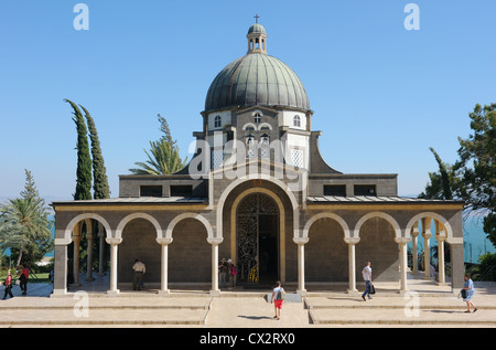 Kirche auf dem Berg der Seligpreisungen in der Nähe von See Genezareth (Israel) Stockfoto