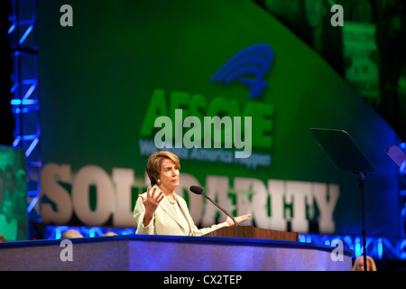 Vertreter Nancy Pelosi spricht auf AFSCME Convention Stockfoto