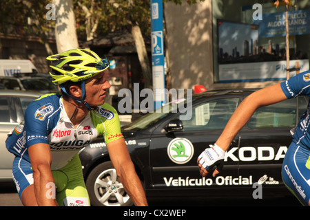 Valerio Agnoli Vuelta ein España Tour von Spanien 2012 9/09/2012 Paseo del Prado Madrid Stockfoto