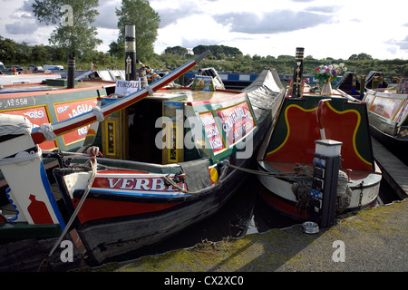 Alvecote Marina, Coventry-Kanal, in der Nähe von Tamworth, Staffordshire, England, Vereinigtes Königreich, während das 2012 Alvecote historischen Boot sammeln, Stockfoto