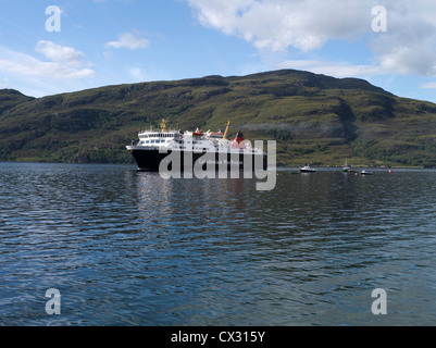 dh Ferry ULLAPOOL ROSS CROMARTY Scottish Outer Herbrides Ferry Isle of Lewis Ankunft am Loch Broom Stockfoto