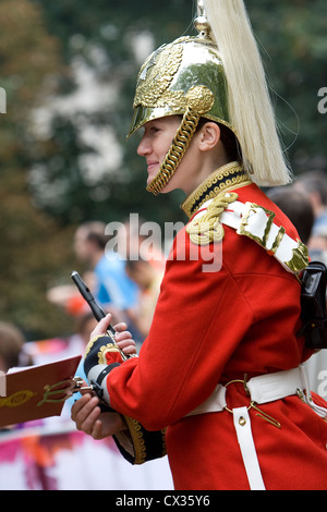 Horse Guards Band spielen am königlichen Parks Halbmarathon, London Stockfoto