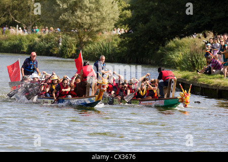 Drachenboot Festival in Abingdon-on-Thames, Oxfordshire 2012-14 Stockfoto