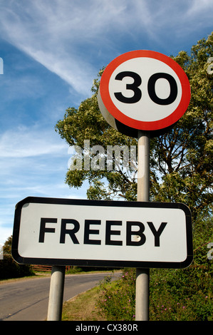 Freigegen Dorf Schild, Leicestershire, England, UK Stockfoto