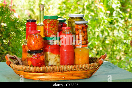 Herbst-Konserven Stockfoto