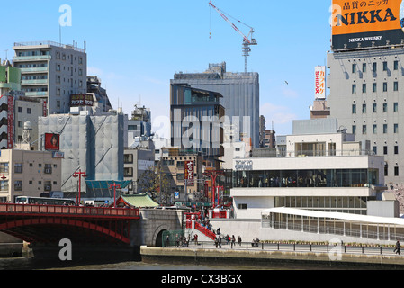 Asakusa Infomation Tourismuszentrum, Tokio, Japan. Architekt: Kengo Kuma, 2012 Stockfoto