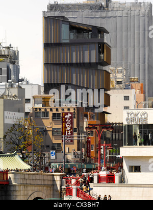 Asakusa Infomation Tourismuszentrum, Tokio, Japan. Architekt: Kengo Kuma, 2012 Stockfoto