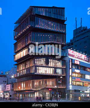 Asakusa Infomation Tourismuszentrum, Tokio, Japan. Architekt: Kengo Kuma, 2012 Stockfoto