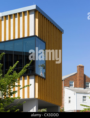 Die William O. Lockridge/Bellvue Library, Washington, Vereinigte Staaten von Amerika. Architekt: Adjaye Associates, 2012. Äußere Detail. Stockfoto