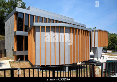 Die William O. Lockridge/Bellvue Library, Washington, Vereinigte Staaten von Amerika. Architekt: Adjaye Associates, 2012. Sicht nach hinten. Stockfoto