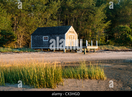 Angenehme Bay boathouse, Chatham, Cape Cod, Massachusetts, USA Stockfoto