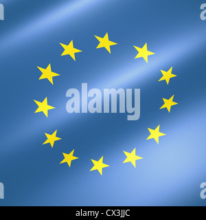 Fahne der Europäischen Union - Flagge der Europäischen union Stockfoto