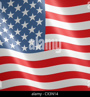 Flagge der Vereinigten Staaten von Amerika - hörten Oder uns Fahne / Flagge Stockfoto