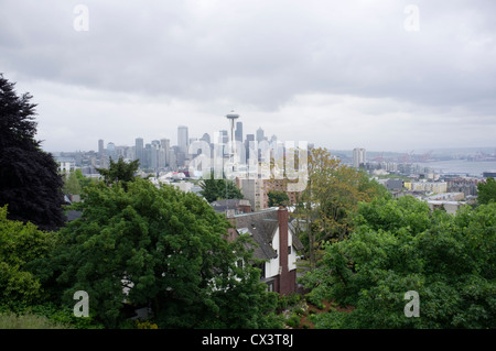 Seattle, Washington State, USA von Kerry Park Sicht, Queen Anne Avenue Stockfoto