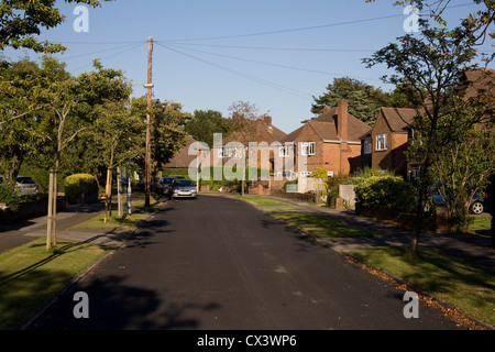 Am frühen Abend in Norris Gärten, einer Wohn-Sackgasse im Warblington, Havant, Hampshire Stockfoto