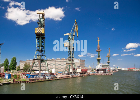 Industrie in Polen - Danzig Werft (Stocznia Gdanska). Geburtsort von "Solidarität" (Solidarnosc) Stockfoto