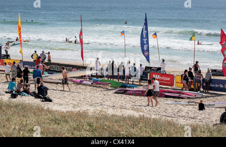 Surf Lifesaving Karneval Tugun Beach Queensland Surf Clubs besuchen einen Surf-Karneval statt, an der Gold Coast und Tugun Beach Stockfoto