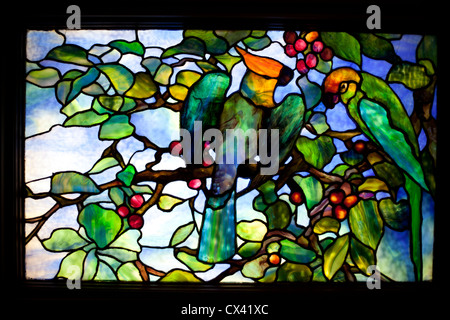 Farbige Glasfenster Charles Hosmer Morse Museum Orlando Florida USA Stockfoto