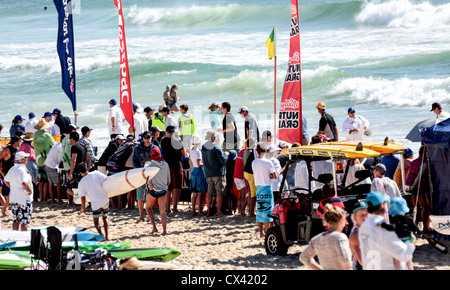 Surf Lifesaving Karneval Tugun Beach Queensland Surf Clubs besuchen einen Surf-Karneval statt, an der Gold Coast und Tugun Beach Stockfoto