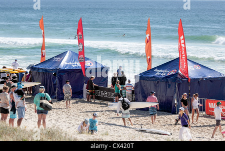 Surf Lifesaving Karneval Tugun Beach Queensland Surf Clubs besuchen einen Surf-Karneval statt, an der Gold Coast und Tugun Beach Stockfoto