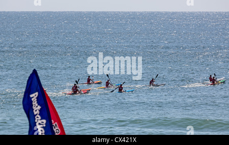 Surf Lifesaving Karneval Tugun Beach Queensland Surf Clubs besuchen einen Surf-Karneval statt, an der Gold Coast und Tugun Beach Stockfoto