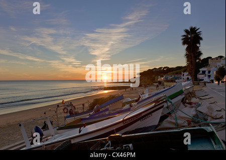 Portugal, Algarve, Olhos d bei Sonnenuntergang Stockfoto