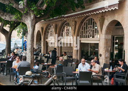 Kaffeehaus-Kultur in Casablanca, Marokko Stockfoto