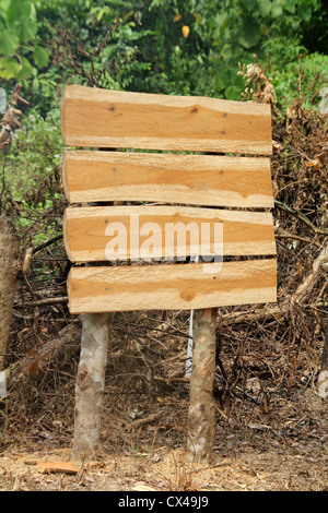 Holzschild Tabelle Stockfoto