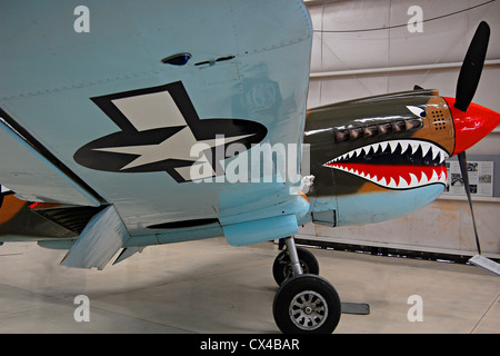 P-40 fliegende Tiger Palm Springs Air Museum Stockfoto