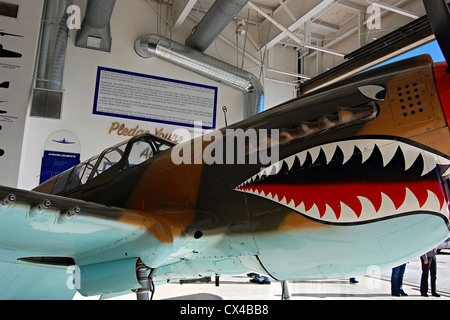 P-40 fliegende Tiger Palm Springs Air Museum Stockfoto