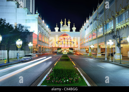 Fassade des Trump Taj Mahal Casino in Atlantic City, New Jersey, USA. Stockfoto