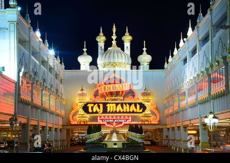 Fassade des Trump Taj Mahal Casino in Atlantic City, New Jersey, USA. Stockfoto