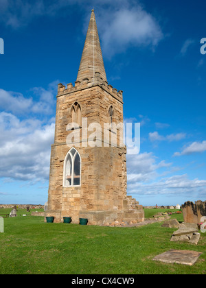 Der Turm und der Turm der Kirche Saint-Germain Marske am Meer eine Klasse 2 denkmalgeschütztes Gebäude eingebaute 1160 des Rests abgerissen 1950 Stockfoto