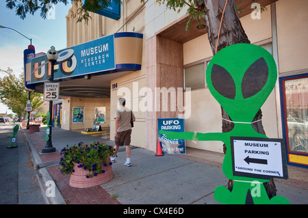 Grünfläche Alien UFO Museum in Roswell, New Mexico, USA Stockfoto