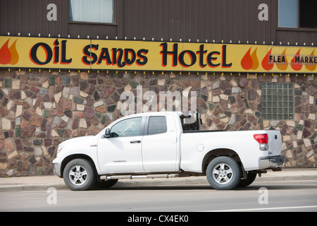 Fort McMurray ist das Zentrum der Athabasca-Ölsande, drittgrößten Ölreserven der Welt Stockfoto