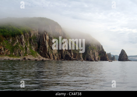 Meer-Landschaft. Dalnegorsk Stadtteil, Japan Meer, Fernost, Primorsky Krai, Russische Föderation Stockfoto