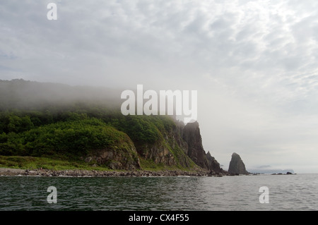 Meer-Landschaft. Dalnegorsk Stadtteil, Japan Meer, Fernost, Primorsky Krai, Russische Föderation Stockfoto