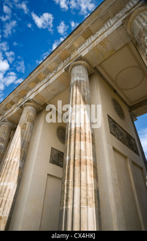 Blick auf das Brandenburger Tor in Berlin, Deutschland Stockfoto