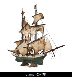 Antiken handgefertigten Holzmodell des Flaggschiffs / Brig USS Niagara (1813) Stockfoto