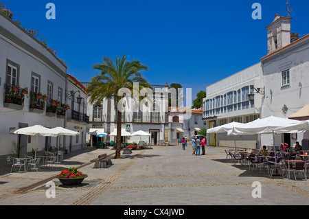 Serpa. Platz der Republik. Baixo Alentejo. Portugal. Europa Stockfoto