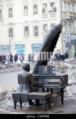 Statuen Piotrkowska Strasse Lodz Polen Stockfoto