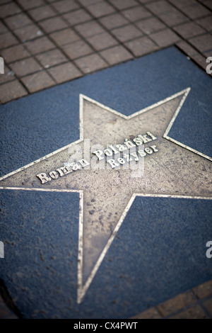 Roman Polanski Sterne Film Straße Lodz Polen Stockfoto