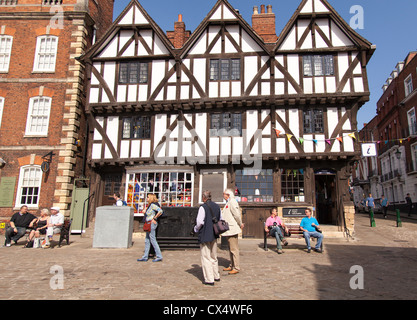 Leigh Pemberton House, ein historisches Haus befindet sich am Schlossplatz in Lincoln. Es ist jetzt die Touristinformationen Stockfoto