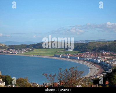 Llandudno Bucht und Stadt, gesehen vom The Great Orme, Conwy, Wales Stockfoto