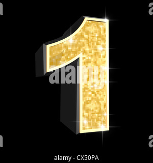 Goldene Zahl - 1 Stockfoto