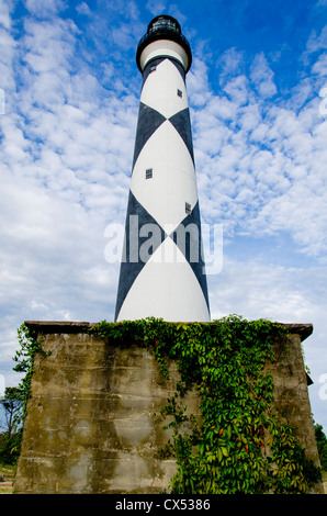 Cape Lookout Leuchtturm und Öl Haus Stockfoto